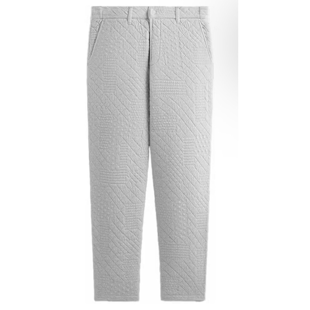 Kith Men Size Medium Mixed Stitched Interlock Garrison Pants Light Heathers Gray